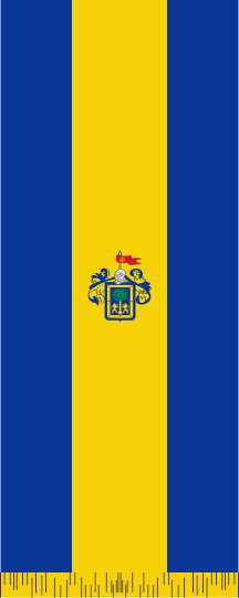 Pennant of Guadalajara, Jalisco, México, as hoisted in the Municipal headquarters.